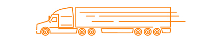 Line drawing of a semi truck.